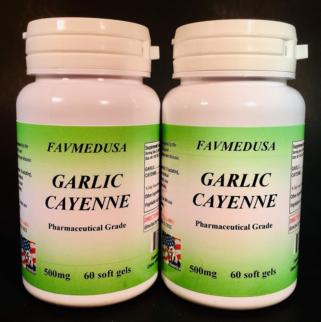 Garlic Cayenne, tillverkad i USA - 120 (2x60) mjukgels
