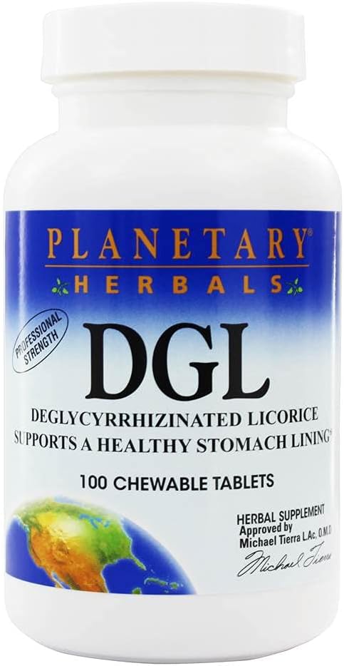 Planetariska växtbaserade DGL Licorice, 100 tabletter