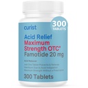 Curist Famotidine 20mg Bulk Pack (300 greve tabletter) Acid Reflux Medicine för Heartburn Relief - OTC Maximal Strength Stomach Acid Reducer - Anti Acid Relief tabletter för indigestion Heartburn Relief