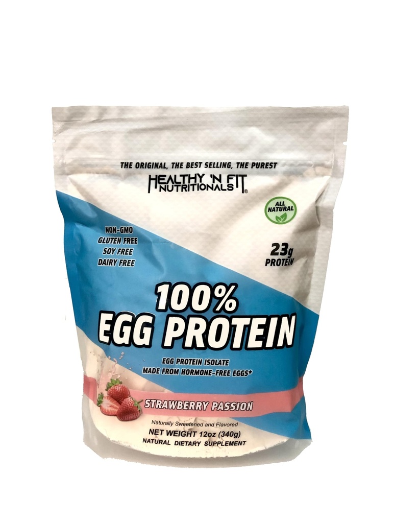 Hälsosam "N Fit 100 procent äggprotein, jordgubbspassion, 12 Ounce
