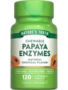 Naturens sanning Papaya Enzyme Chewable Tablets | 120 greve | Vegan, icke-GMO & Gluten fri tillägg för matsmältning | naturlig tropisk smak