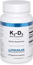 Douglas Laboratories K2-D3 med Astaxanthin - Antioxidantstöd för ben, immunfunktion och vaskulär hälsa * - Med Menaquinone-7 & D Vitamin - 30 vegetariska kapslar