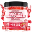 Kreatinmonohydrat Gummies för män och kvinnor 120 CT - 5000mg kreatinmonohydrat per portion - Sugar Free Chewable Creatine för muskelstyrka, muskelbyggare, energiboost (Raspberry smak)