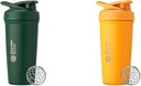 BlenderBottle 24-Ounce Stainless Steel Shaker Cup Bundle med Wire Whisk - Skog och Mango
