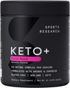 Sports Research Keto Plus Exogena Ketones med goBHB - 30 portioner | Keto Electrolyte Powder för Hydration, energi, fokus och ketos | Keto Certified, Vegan Friendly (Fruit Punch)