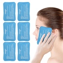 NEWGO Mini Ice Packs (6 Packs) Gel Cold Packs for Injuries Reusable, Face Ice Pack for Face Surgery, Teeth Pain, Tired Eyes, Kid's Boo Boos, Bruises, Headaches,Breastfeeding 4.5 "X 3.2" Blue