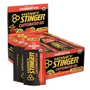 Honung Stinger Strawberry Kiwi Energy Gel, koffeinerad och glutenfri med organisk honung, för träning, körning och prestanda, sportnäring för hem & gym, Pre och Mid Workout, 24 Pack