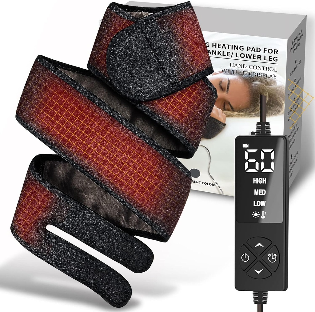 Long Small Heating Pad for Hands Wrist Arm Elbow Pain Relief, Uppvärmd Wrap för golfare Tennis Elbow, Cubital Carpal Tunnel, Knee Joint Arthritis Leg Ankle Plantar Fasciitis, Achilles Tendonitis