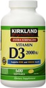 Kirkland Extra Strength Vitamin D-3 2000 IE 600 Soft Gels