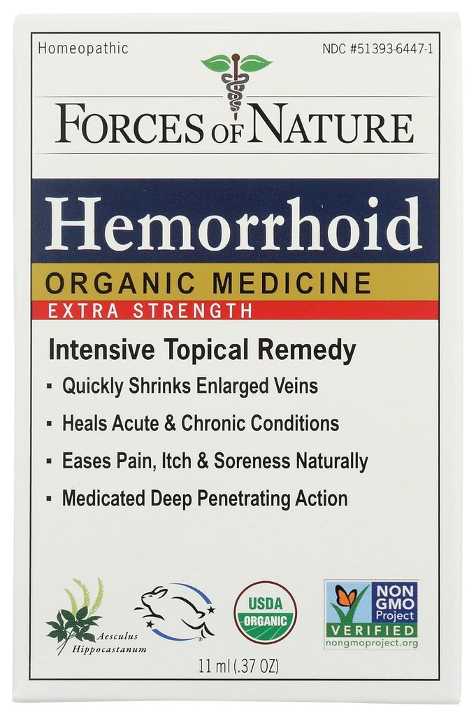 FORCES OF NATURE Organic Hemorrhoid Control Extra Strength, 0,37 OZ