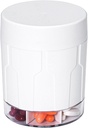 Betife Extra Large Supplement Organizer, Weekly Pill Organizer Bottle, Daily Pill Dispenser med 7 stora delar, Organizer för att hålla 7 dagars vitaminmedicin, 21 etiketter och en rengöringsborste (vit)