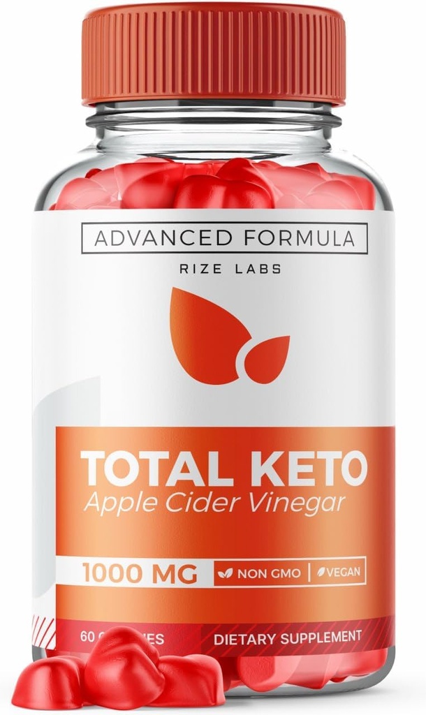 Rize labs Total Keto Apple Cider Vineger Gummies för avancerad viktminskning, Keto Supplement för att förlora Belly Fat, Gummy Reviews, Maximal Strength Formula, Gomitas (60 Gummies)