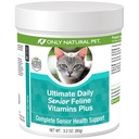 ENDA NATURAL PET Ultimate Daily Senior Feline Multivitamin w/Taurine & L-Lysine – Nutritional Supplement Powder för vuxna och äldre katter – Immun & Joint Support – Komplett Vitamin Formel, 3.2oz