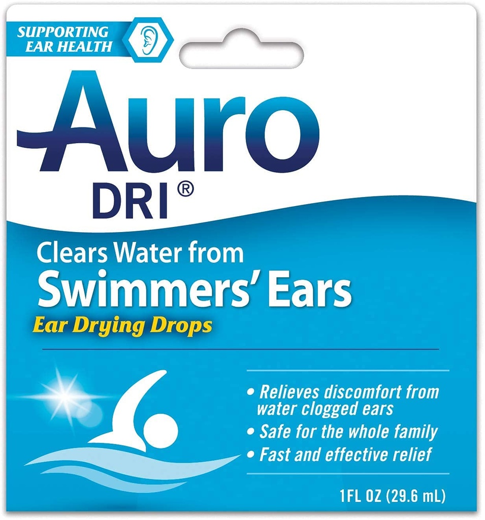 Specialpaket med 5 Del Pharmaceuticals Auro-Dri Ear Water-Drying Aid 1 fl oz (29,6 ml)
