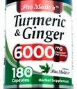 FITO MEDIC'S Lab | Gurkmeja och Ginger Supplement | 6000 mg | 180 Caps | Ultra High Absorption, s.