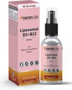 Liposomal Liquid Vitamin D3 + Vitamin B12 Spray | 2 Månad Supply | 1 fl oz | Immune Support, Bone Health, stöder energi, hjärnfunktion