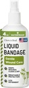Pet Liquid Bandage för hundar - 4 oz Spray med Aloe - sårvård för hundar inklusive skär, skrapor och stygn - Andningsbara och vattentäta