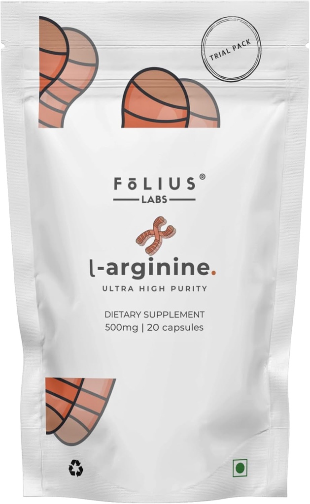 L-Arginin 1000mg Supplement för män och kvinnor - Stöder Nitric Oxide Production - Stöder blodcirkulationen - Pre Workout Amino Acid Supplement (10 Days Trial Pack)