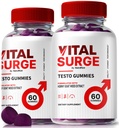 (2 Pack) Vital Surge Testo Gummies - Premium VitalSurge Gummies för män med rena ingredienser för bränsledrivning, förtroende och daglig prestanda, lätt att tugga Tasty Vital Surge ME Gomitas (120 Gummies)