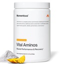 Momentös Vital Aminos Powder Supplement - BCAA & EAA - Tropical Punch - NSF Certified for Sport - GMO- & Gluten-Free - 30 portioner - Paket kan variera