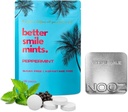 NOOZ Better Smile Mints - 180 greve | Oral Health & Fresh Breath Support | Gum & Teeth Care, pH Balance | Sugar-Free, Aspartame-Free | Peppermint Flavor | Inkluderar Premium Refillable Tin
