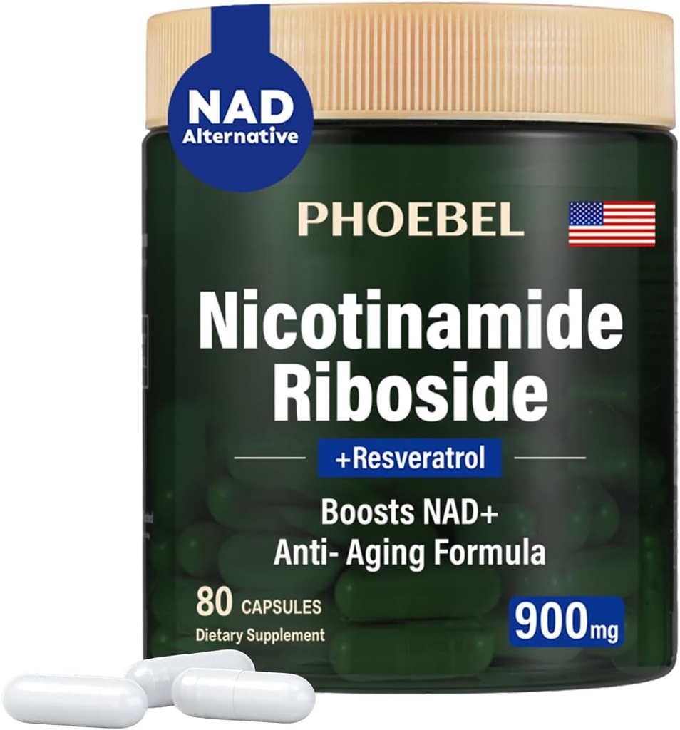 Nya tillägg Nikotinamid Riboside Resveratrol-900mg, Supplement för män och kvinnor (80 kapslar)