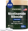 Nya tillägg Nikotinamid Riboside Resveratrol-900mg, Supplement för män och kvinnor (80 kapslar)
