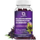 Glukosamin Chondroitin Gummies - 2- Pack, Extra Strength 1500mg Glukosamin med MSM & Elderberry, flexibilitetsstöd, bästa brosk och immunstödstillägg för män och kvinnor - 60count (1 Pack)