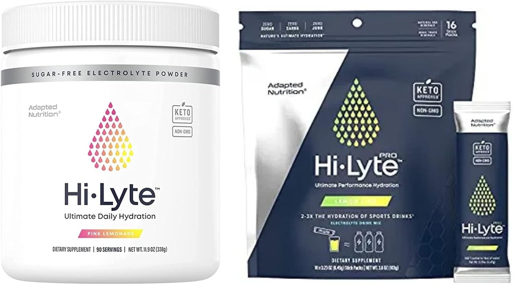 Hi-Lyte Pro Hydration Packets, 16 Individuella Drink Packets | Orange | Keto K1000 Electrolyte Powder | Hydration Supplement Drink Mix | Raw Mineral Flavor