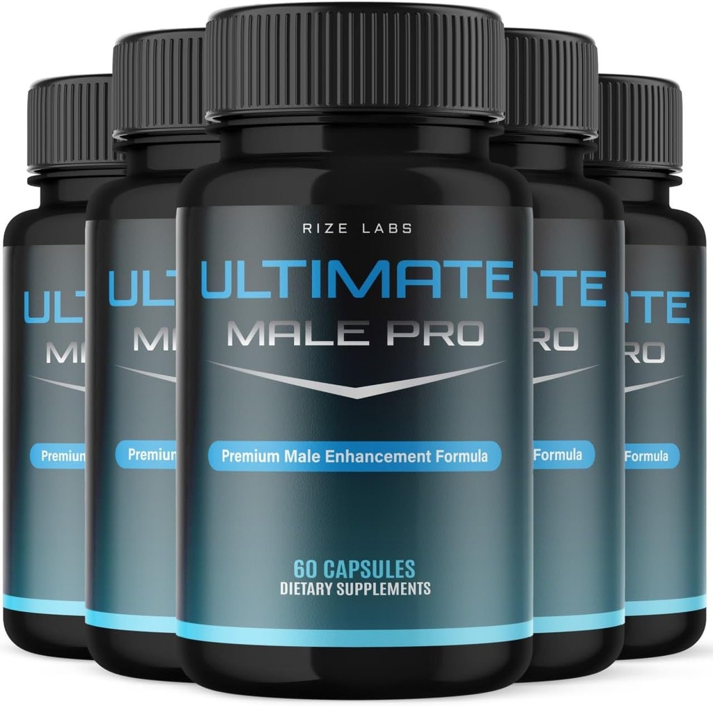(5 Pack) Ultimate Male Pro Capsules for Men, Ultimate Male Extreme Supplement, All-Natural Support för en hälsosam aktiv livsstil, UltimateMalePro Reviews (300 kapslar)