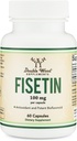 Fisetin Supplement - 100mg Bioaktiva Flavnonols, 60 greve (Bioflavonoid polyfenoler Supplement Liknar Apigenin, Luteolin och Quercetin) Åldrande stöd Senolytiskt av Double Wood