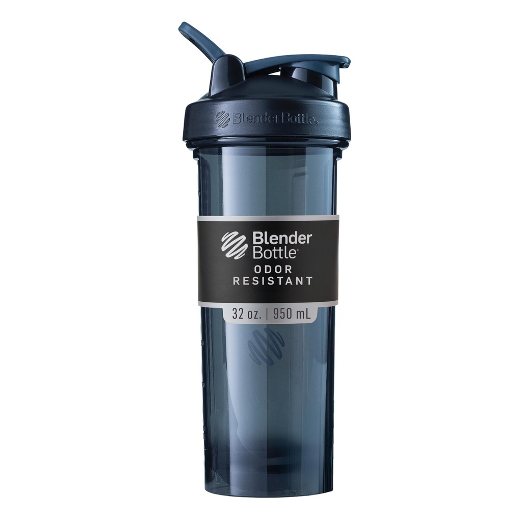 BlenderBottle Shaker Bottle Pro Series Perfekt för Protein Shakes och Pre Workout, 32-Ounce, Black