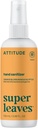 ATTITUDE Hand Sanitizer Spray för vuxna och barn, EWG Verified, Kills Bacteria och Germs, Vegan, Orange Blossom & Eucalyptus, 3.38 Fl Oz (Spray Bottle)