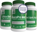 Hälsosam Glukos Metabolism Booster Pack med GlucoPro Max, Alpha Lipoic Acid & Ultra-Betic MultiVitamin