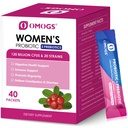 OMOGS Women's Probiotic,120-Billion-CFUs, 18 Strains, med 3 Prebiotika och Cranberry Extract, Hjälp för Immun Booster, Digestive Health, Gut Health och Vaginal Health