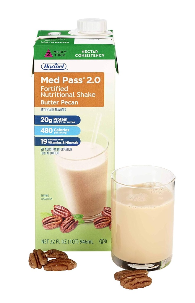 Med Pass 2.0 Butter Pecan Flavor 32 oz. Box redo att använda, 46463 - Säljs av: Pack of One