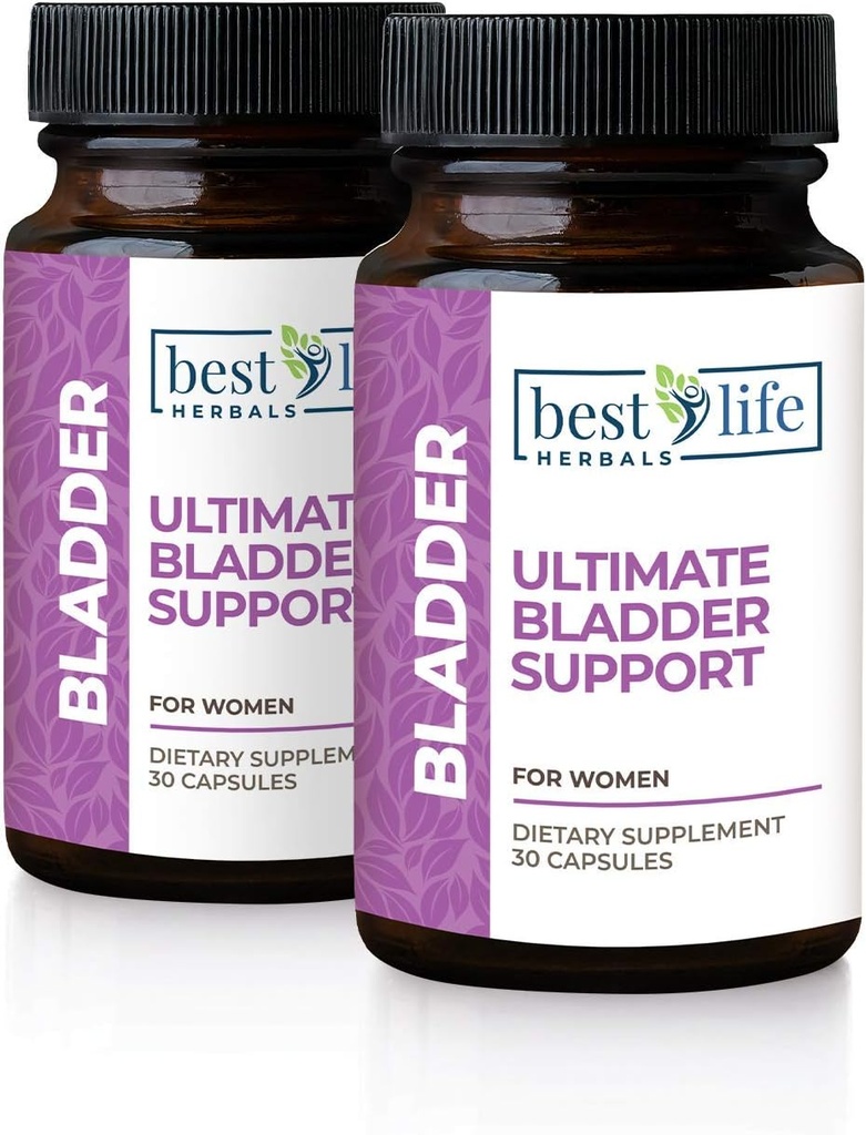 Best Life Herbals Kvinnors Ultimate Bladder Support och kontroll Supplement för inkontinens, läckage och överaktiv blåsa - 2 flaskor