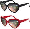 2 Pack Heart Shaped Diffraction Glasses för kvinnor, Heart Effect solglasögon är perfekta för Alla hjärtans dagtillbehör, Rave Party, Wedding Party, Musical Evening, Fireworks Shows.