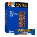 KIND Protein Snack Bar, Dark Chocolate Nut, Hälsosamma Snacks, Gluten Free, 12g Plant Protein, 12 Count