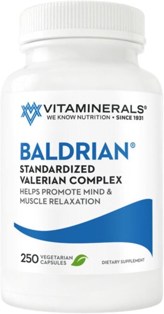 Vitamineraler 33 Baldrian® Original Natural Relaxing Support Standardized Valerian (250)