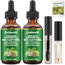 Castor Oil Organic och Pure Cold Pressed Unrefined Eyelash Growth Serum, Hexane Free Glass Bottle Lash, julklappar för kvinnor som lagt mat