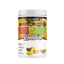 Musclesport Fruits & Greens - Frukt, grönsaks- och antioxidanttillskott, inklusive vetegräs och Spirulina, tillsatt fiber och probiotika - 30 portioner (Pineapple Splash)
