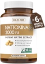 Hälsa Harmony Nattokinase 2000 FU (Non-GMO) Kraftfull Nattokinase Supplement Made from Naturally Fermented Soybeans - (6 Month Supply) 180 Vegan Natto Capsules