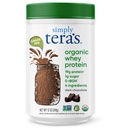 Helt enkelt tera Organic Whey Protein Powder - Grass Fed Whey Protein Powder utan konstgjorda sötningsmedel, ren, icke-GMO, Gluten-Free - Dark Chocolate, 12 Oz