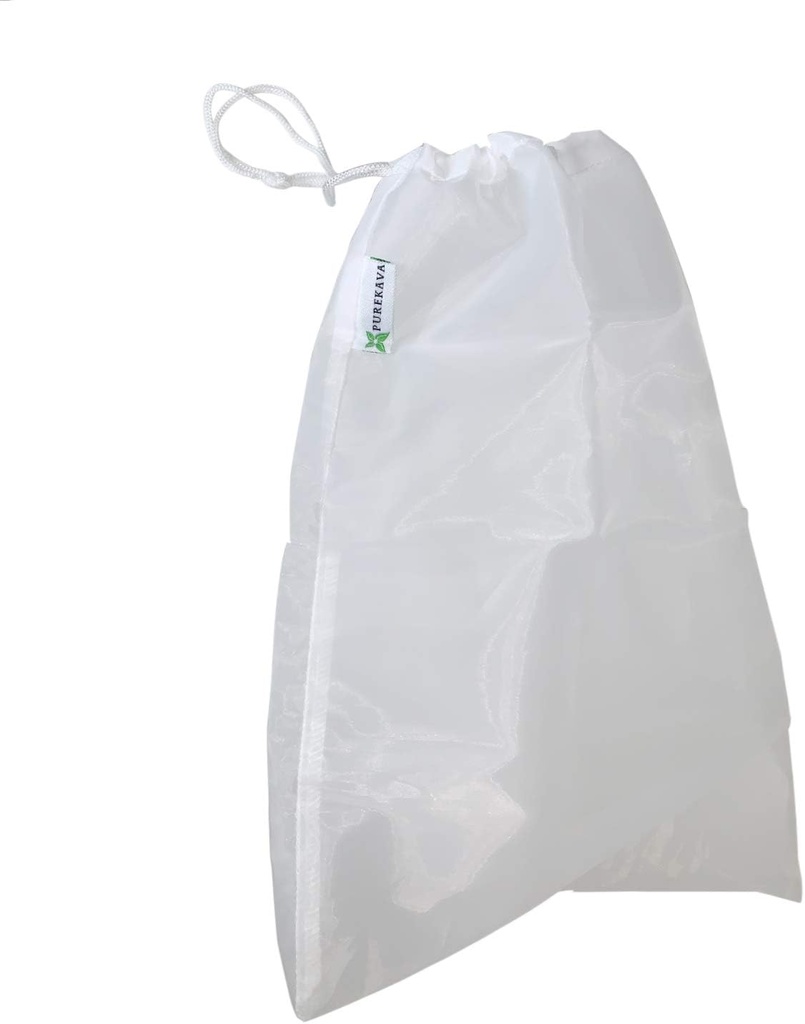 Traditionell Kava Strainer Bag, 15x8.5 Inch, Nylon, 75 Microns, Återanvändbar