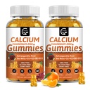 1200mg Calcium Gummies med vitamin D3,K2,B12 & B6 - Plant Complex Calcium Magnesium Supplement med Glycinate,Potassium,Sea Moss, Ashwagandha Root för Ben & Teeth Strength, Muscle & Immune-2 Pack