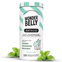 Wonderbelly Antacid, Effective Heartburn och Instant Acid Indigestion Relief, Extra Strength Chewable Tablets, 1000 mg Calcium Carbonate, No Talc eller Dye, Sweet Mint, 120 Count