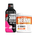 PROSUPPS L-Carnitine 3000 Stimulant Free Liquid Shots (31 portioner, Dragon Fruit) och Thermo Fat Burning Thermogenic Powder (25 portioner, Molten Mango) Bundle
