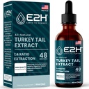 Turkiet Tail Mushroom Extract - snabbare Absorption än Turkiet Tail Mushroom kapslar eller pulver - All-Natural Immune System & Digestive Support- Real Mushrooms Turkiet Tail - 2 Fl Oz av E2H