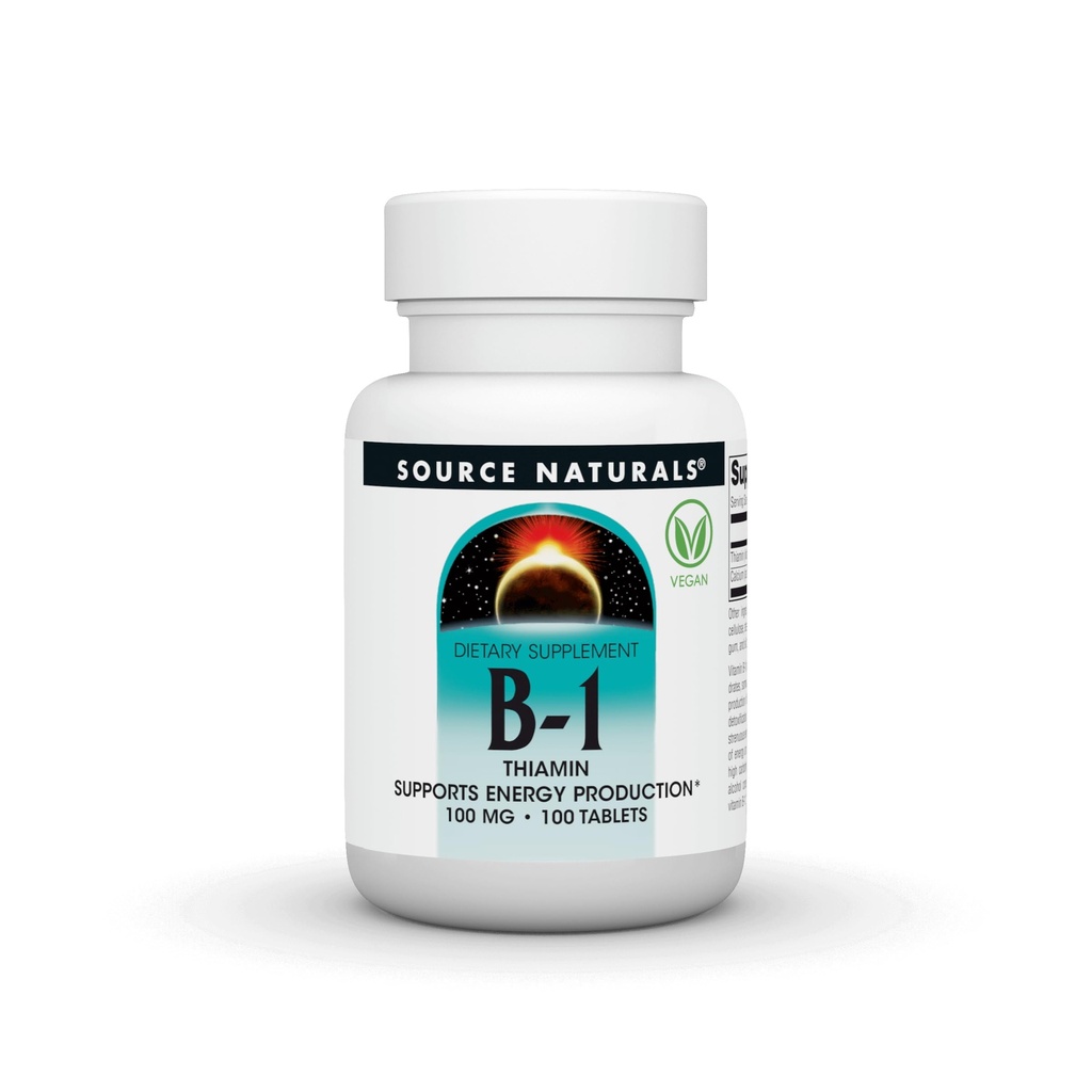 Vitamin B-1 100mg Källa Natur, Inc. 100 flikar